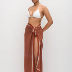 Matteau Silk Sarong in Tomato Polka Dot