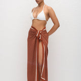 Matteau Silk Sarong in Tomato Polka Dot