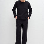 Matteau Long Sleeve Tee in Black - detail view