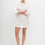 Matteau Magyar Broderie Tee Dress in White - styled look