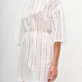 Matteau Magyar Broderie Tee Dress in White - outfit inspiration