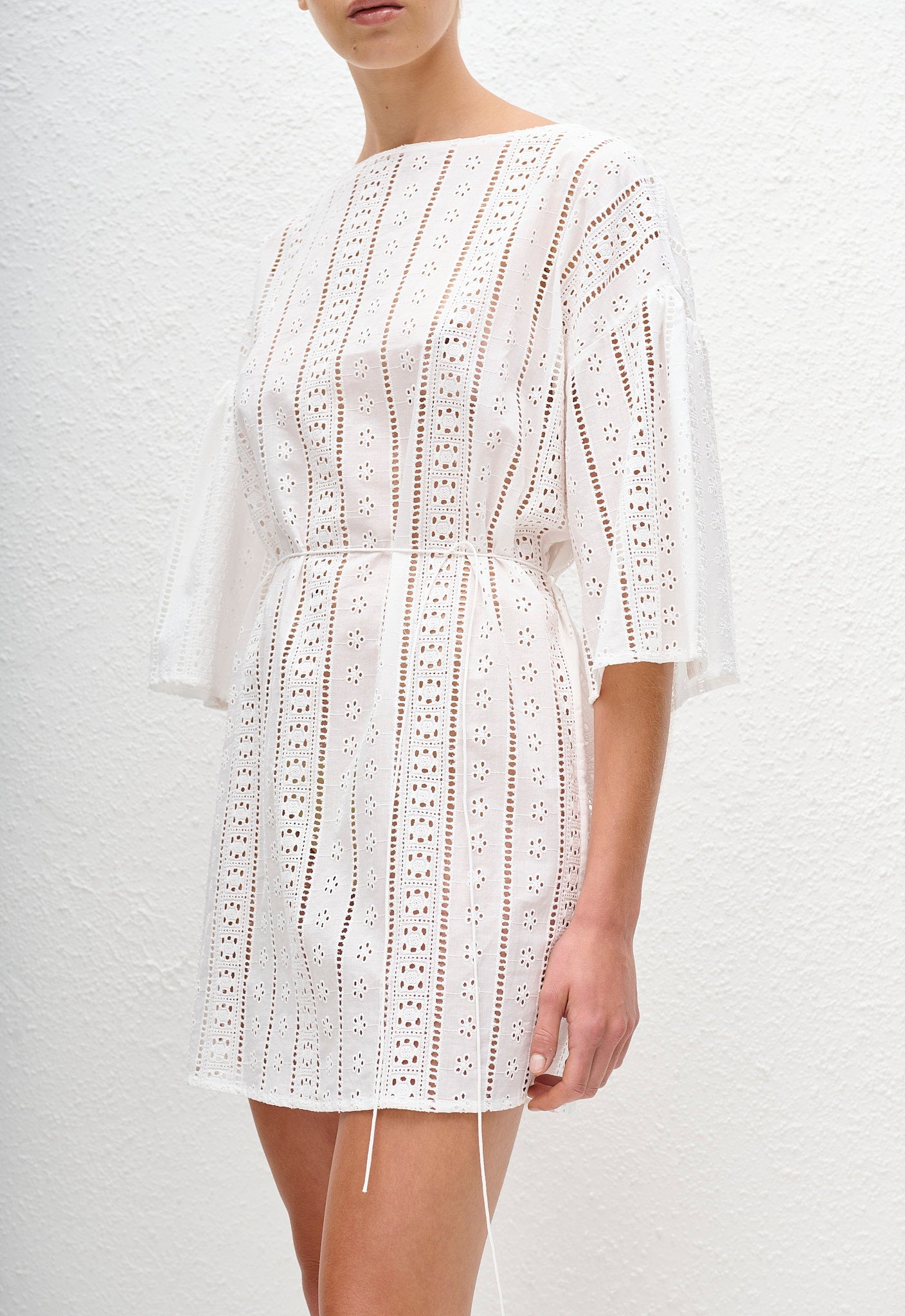 Matteau Magyar Broderie Tee Dress in White - outfit inspiration