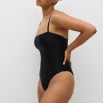 Matteau Petite Square Maillot in Deep Black - styled look