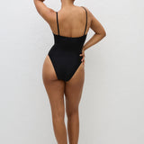 Matteau Petite Square Maillot in Deep Black - outfit inspiration