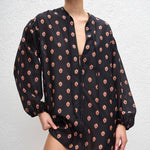 Matteau Popover Mini Tie Dress in Vida - detail view