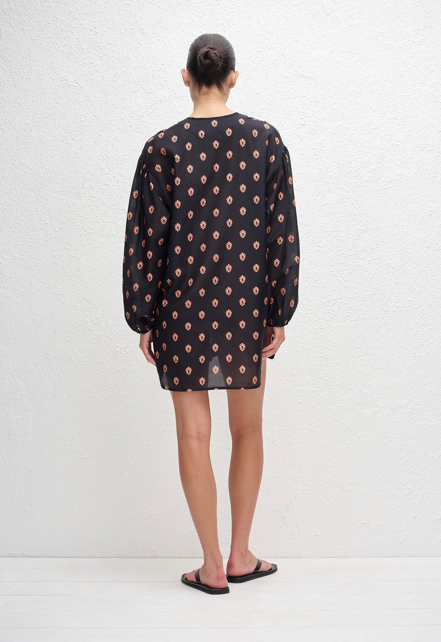 Matteau Popover Mini Tie Dress in Vida - styled look