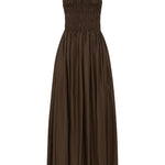 Matteau Shirred Bodice Dress in Chocolate