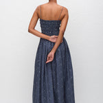 Matteau Shirred Bodice Dress in Bluebell - styled look