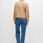 Matteau Twill Bomber Jacket in Camel - styled look