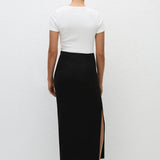 Matteau Crepe Column Skirt - Black - styled look