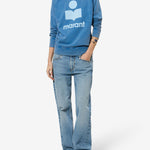 Isabel Marant Millyny Sweatshirt in Blue And Light Blue - side view