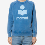 Isabel Marant Millyny Sweatshirt in Blue And Light Blue - detail view