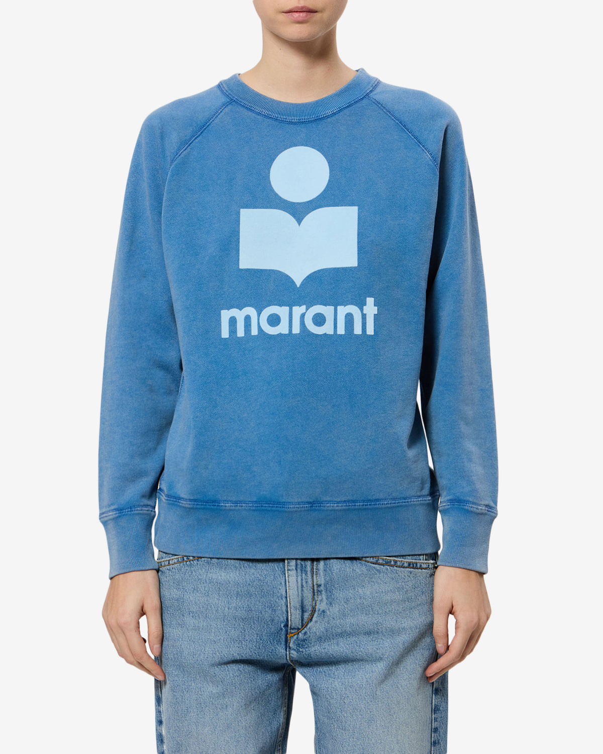 Isabel Marant Millyny Sweatshirt in Blue And Light Blue - detail view
