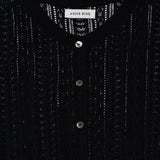 Anine Bing Moni Crop Cardigan in Black - styled look