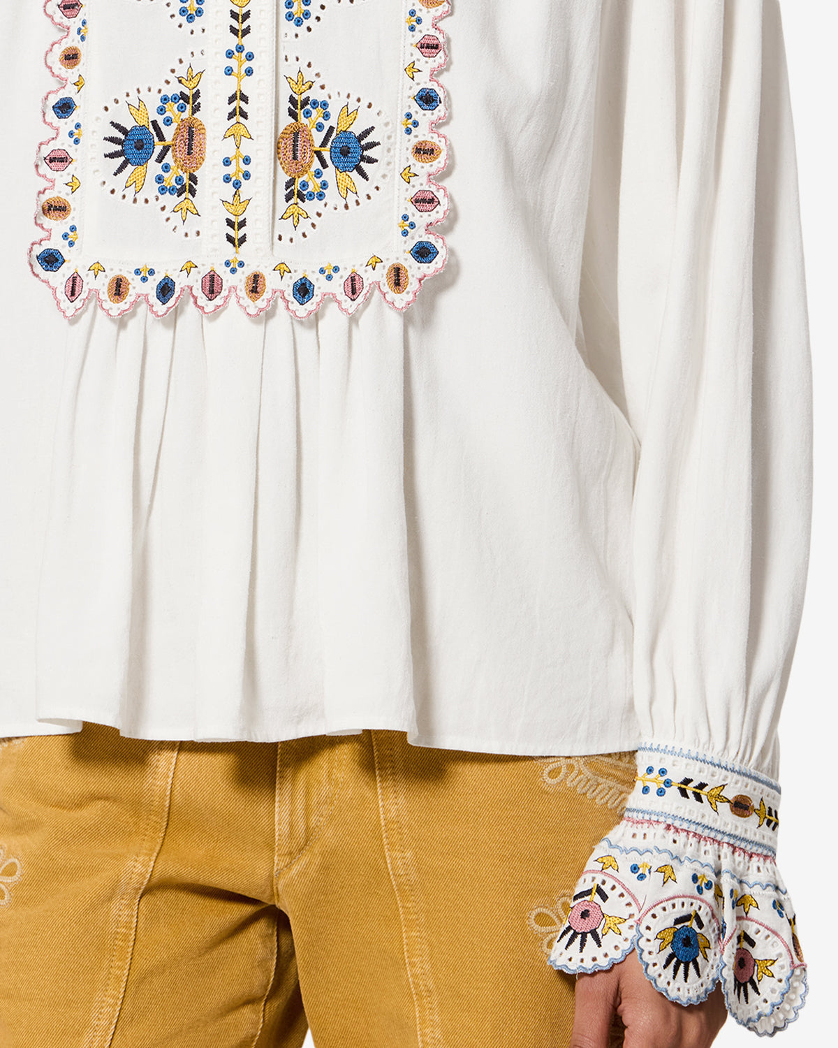 Isabel Marant Monique Top in Ecru - detail view