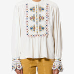 Isabel Marant Monique Top in Ecru - styled look
