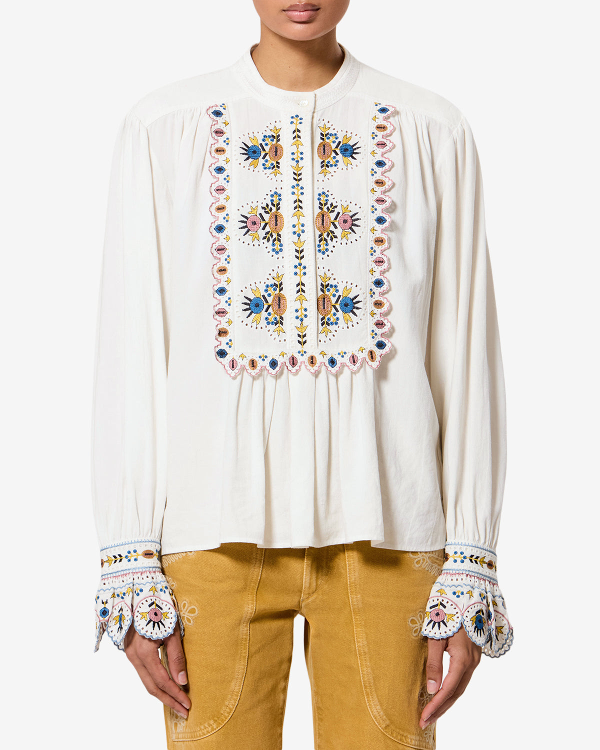 Isabel Marant Monique Top in Ecru - styled look
