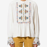 Isabel Marant Monique Top in Ecru - styled look