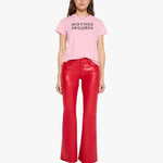 Mother The Boxy Goodie Goodie in Mother Records - Candy Cane - styled look