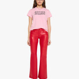 Mother The Boxy Goodie Goodie in Mother Records - Candy Cane - styled look