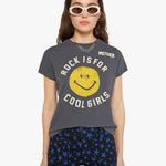 Mother The Boxy Goodie Goodie in Rock Is for Cool Girls - Faded Black Reactive