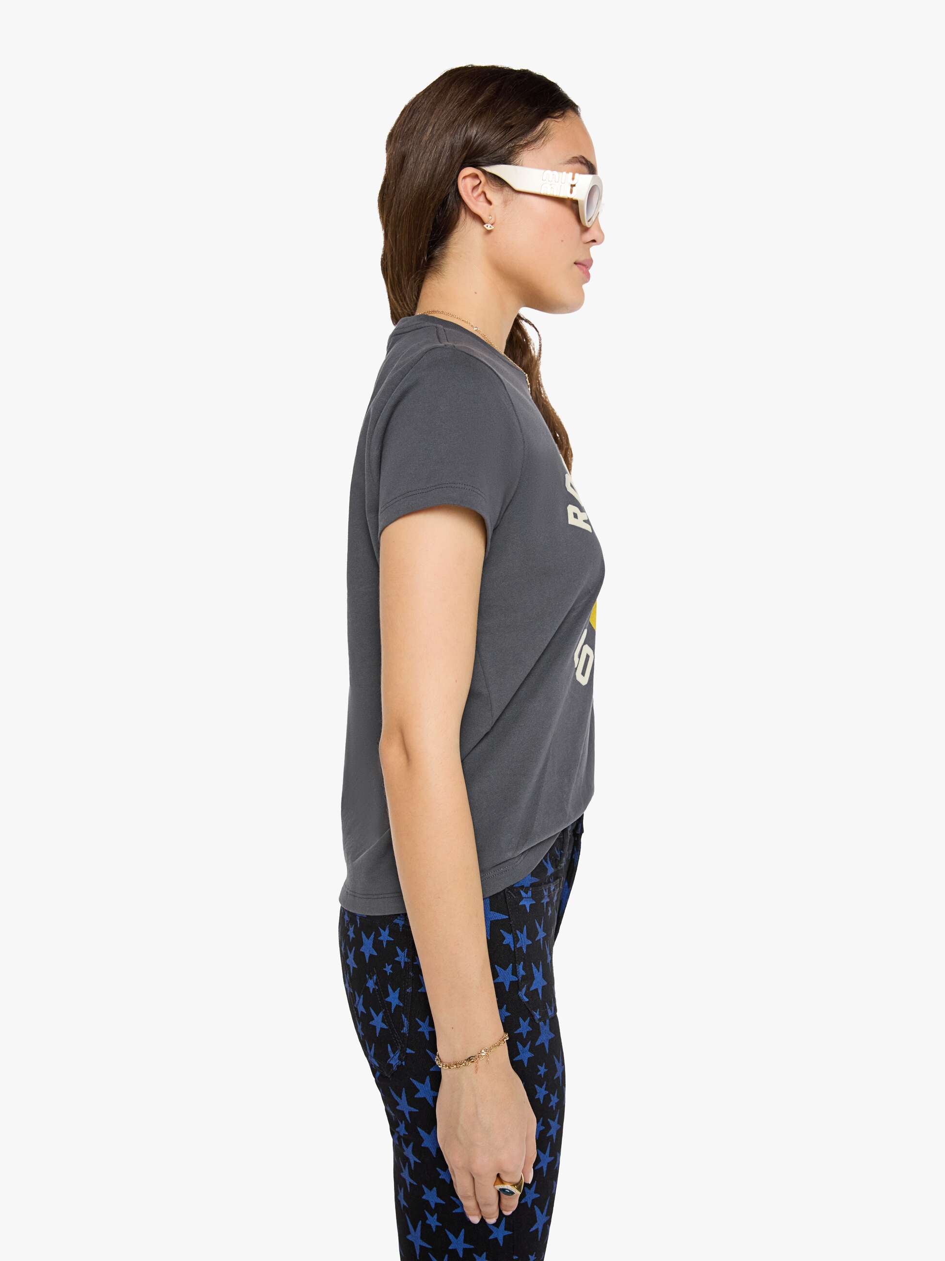 Mother The Boxy Goodie Goodie in Rock Is for Cool Girls - Faded Black Reactive - side view