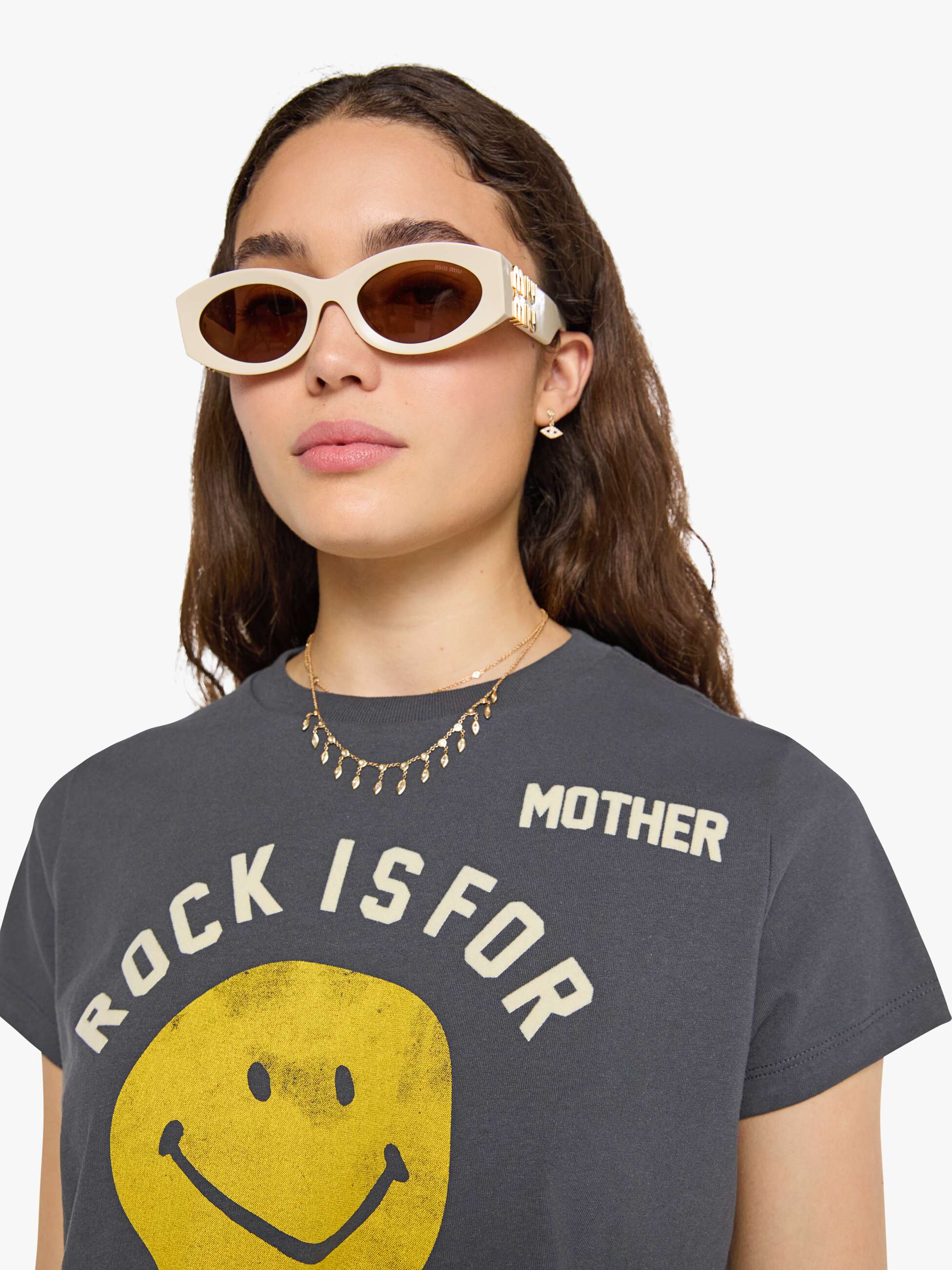 Mother The Boxy Goodie Goodie in Rock Is for Cool Girls - Faded Black Reactive - outfit inspiration