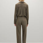 A Emery Myrna Pant in Deep Olive Green