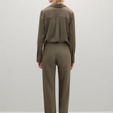 A Emery Myrna Pant in Deep Olive Green