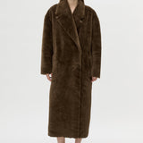 Camilla and Marc Nala Furry Coat in Truffle