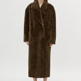 Camilla and Marc Nala Furry Coat in Truffle