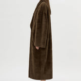 Camilla and Marc Nala Furry Coat in Truffle