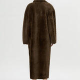 Camilla and Marc Nala Furry Coat in Truffle
