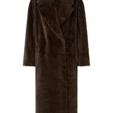 Camilla and Marc Nala Furry Coat in Truffle