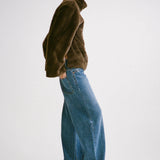 Camilla And Marc Nala Furry Pullover Top in Truffle