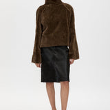 Camilla And Marc Nala Furry Pullover Top in Truffle