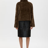 Camilla And Marc Nala Furry Pullover Top in Truffle