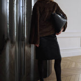Camilla And Marc Nala Furry Pullover Top in Truffle