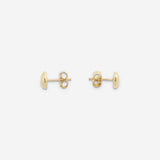 Nina Gordon Figure Studs XSMALL in Gold - styled look