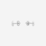 Nina Gordon Figure Studs XSMALL in Silver - detail view