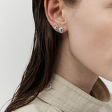 Nina Gordon Figure Studs XSMALL in Silver - styled look