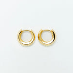 Nina Gordon Low Beam Hoops SMALL in Gold - detail view