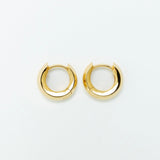 Nina Gordon Low Beam Hoops SMALL in Gold - detail view