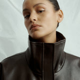 One of Others Ares Bomber in Espresso - styled look
