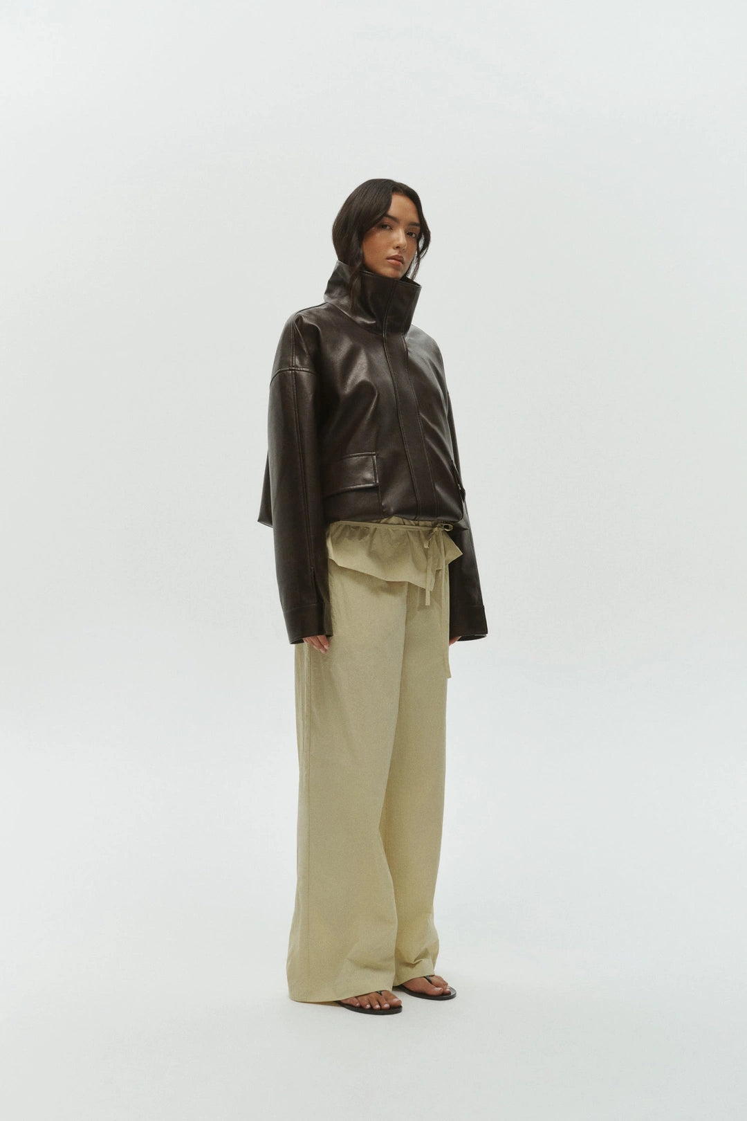 One of Others Ares Bomber in Espresso - side view