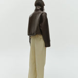 One of Others Ares Bomber in Espresso - detail view