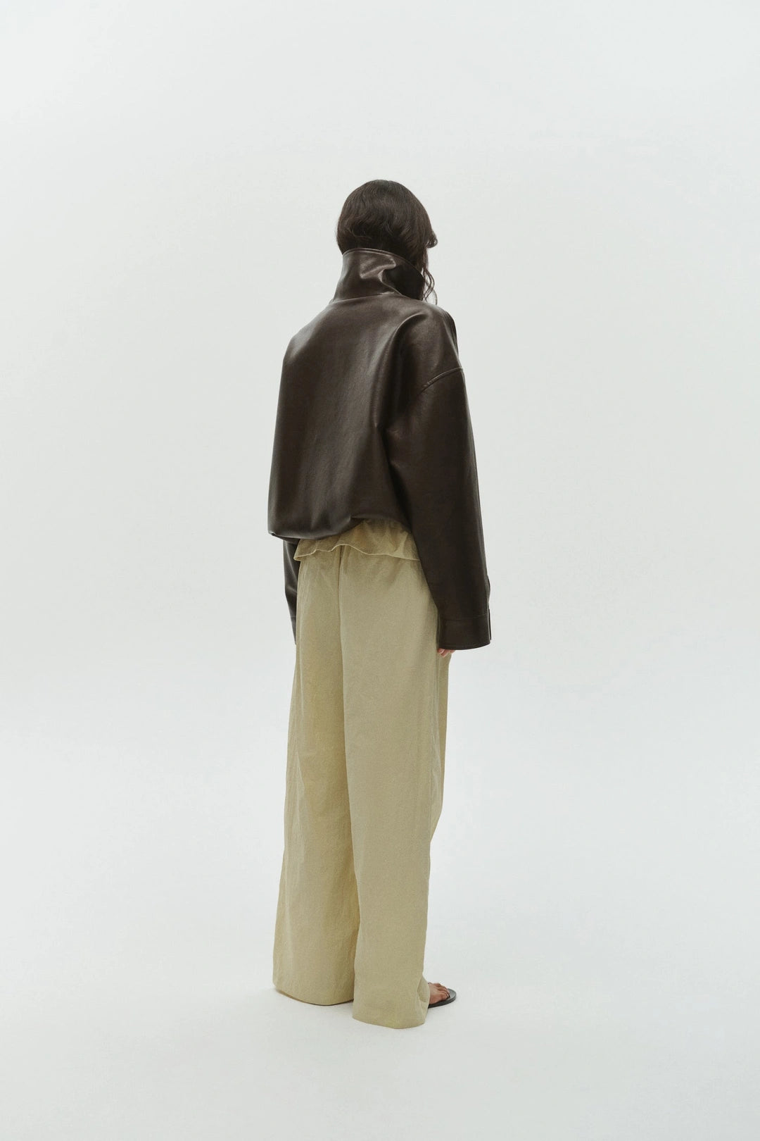 One of Others Ares Bomber in Espresso - detail view