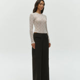 One of Others Leo Lace Bodysuit in White - detail view