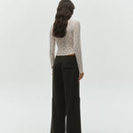 One of Others Leo Lace Bodysuit in White - styled look