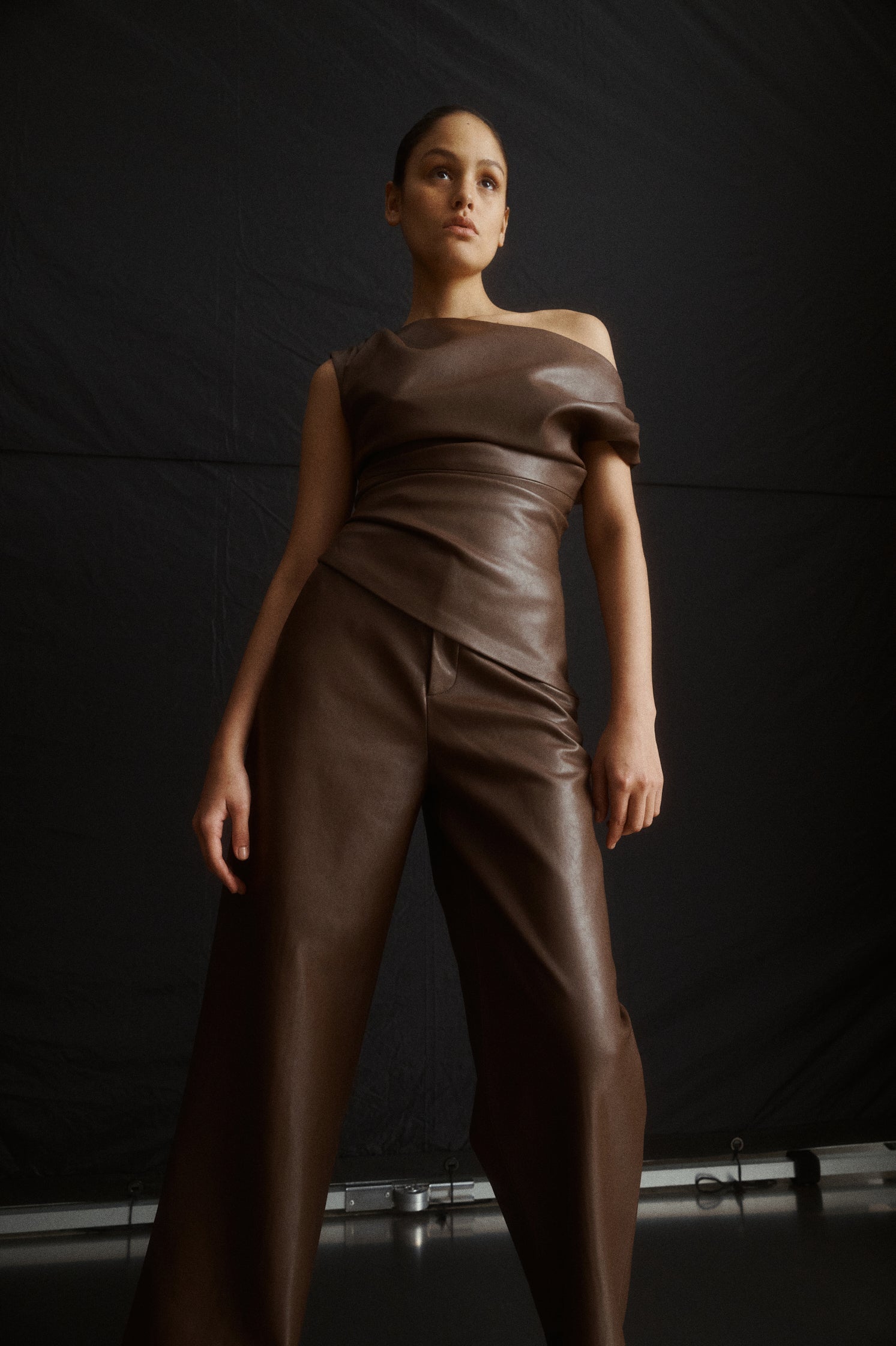 One of Others Porter Top in Cocoa - styled look